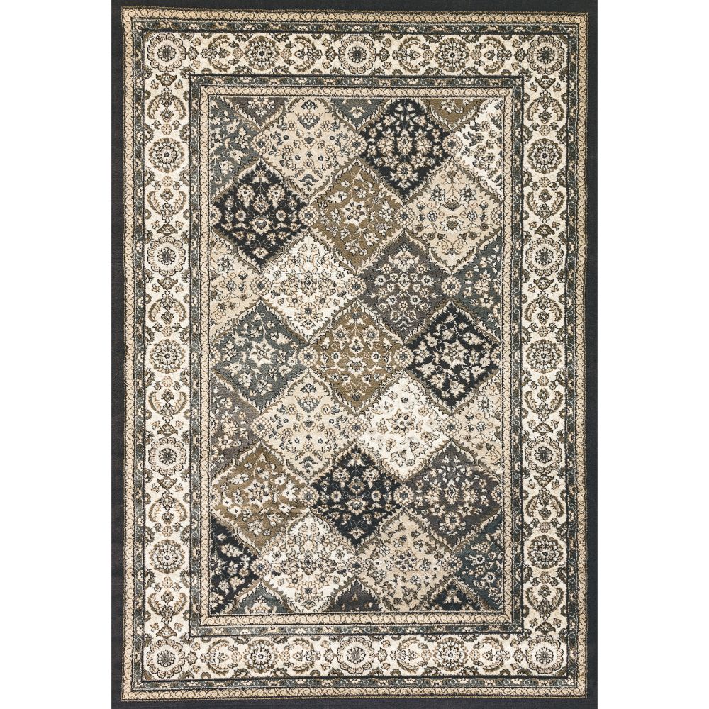 Dynamic Rugs 8471-910 Yazd 3.3 Ft. X 5.3 Ft. Rectangle Rug in Grey/Ivory